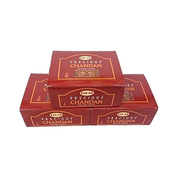 HEM Incense Cones: Precious Chandan 3 Case (36 Boxes) Set / Incense Cones / HEM Chandan Cone