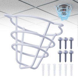 2 Pcs Fire Sprinkler Head Protector,Fire Sprinkler Head Covers Ceiling Used for Flush Mount Sprinkler,Heavy Duty Steel with Rubber-Wrapped,Suit 1/2" and 3/4" Sprinkler,Indoor Fire Sprinkler Head Cover