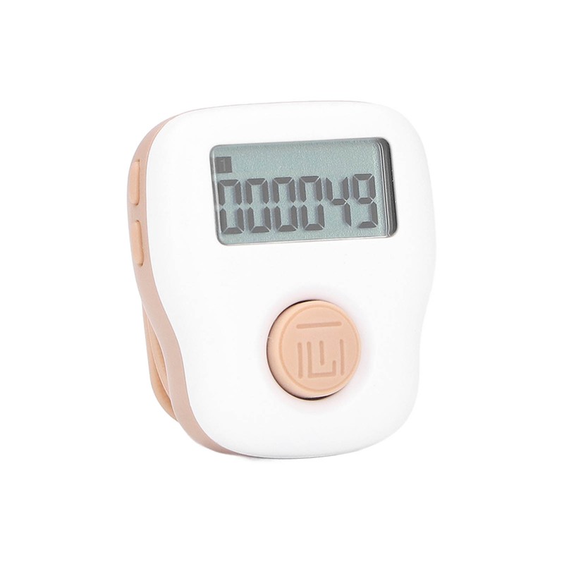Ring Counter White Manual Luminous Ring Type USB Rechargeable Sweat