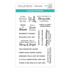 Spellbinders Santa's Sippin' Sayings Clear Stamp Set