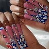 QQPPOLIU Extra Long Press on Nails,Gorgeous Patterns Fake Nails with