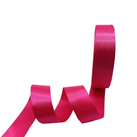 QIANF 3/8 Inch Wide Satin Ribbon Hot Pink Ribbon for Gift Wrapping Hair Bow Chair Sash Valentine's Day Wedding Birthday Party Invitation Decorations Floral Craft Sewing, 25 Yards