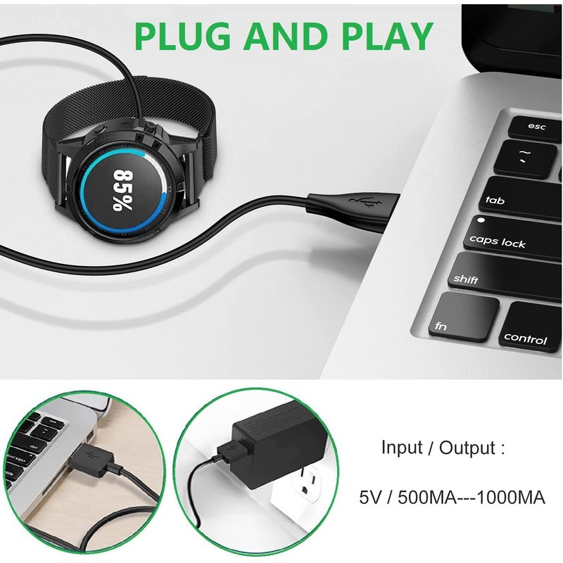 Austuo 3-Stücke Charger Cable Compatible with Garmin Vivoactive 3 4