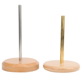 Crochet Yarn Winder Sewing Knitting Accessory Rotatable Wooden Base Metal Tube Winder