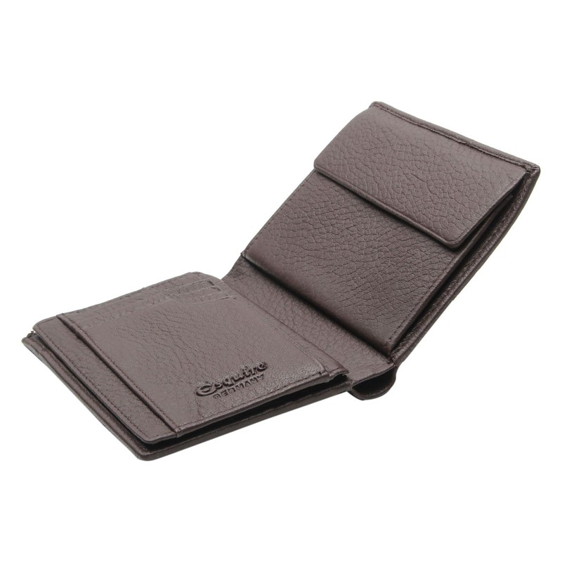 Esquire Deer Leather Wallet 10 cm, brown, Classic