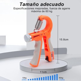 Fortalecedor de Agarre Set,Ejercitador de Antebrazo,con Contador,Ejercitador de Mano Ajustable,Kit para Ejercicio Mano,para El Recuperación y Entrenamiento de Fuerza de Articulaciones de Los Dedos