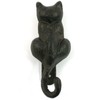 CAT FIGURE CAST IRON DARK BROWN DOOR KNOCKER SUITABLE FOR
