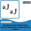 Ball End Curtain Holdbacks Hooks Gun Metal Ball End Curtain