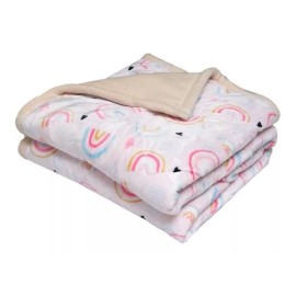 Tesso Cobertor Individual Borrega Nueva York Mod Arcoiris