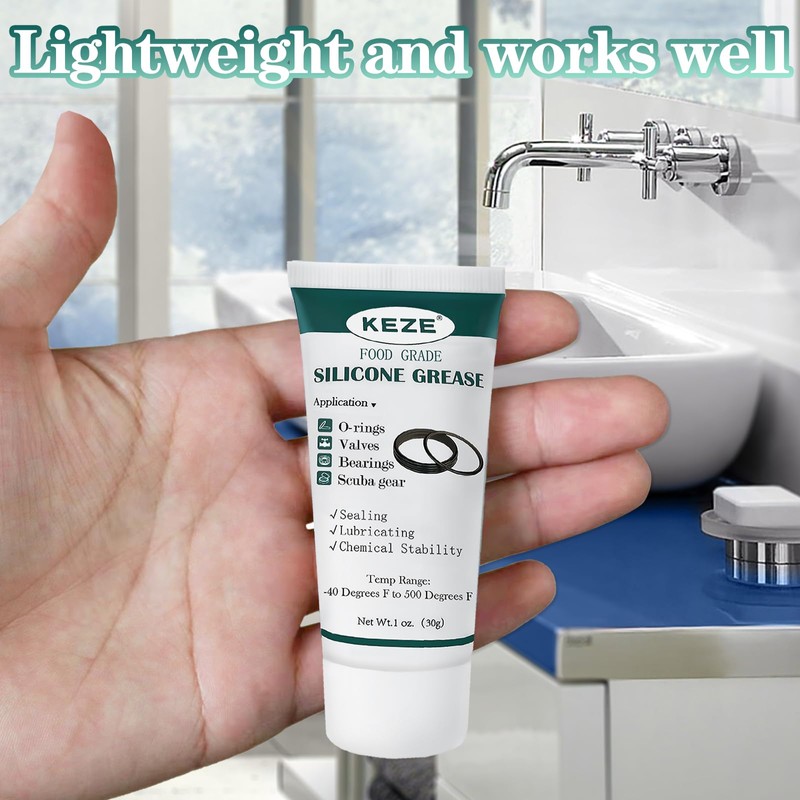 KEZE Waterproof Food Grade Silicone Lubricant Plumbers Grease for Valve