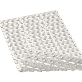 XIYUNTE Shower Mat Non Slip Shower Mats for Inside Shower - 26.7 x 15.7inches Bathtub Mat Non Slip, TPE+PP Durable Anti Slip Shower Mat with Powerful Suction Cups and Drain Holes, Easy Clean, White