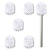 1 x toilet brush + 5 x replacement brush heads,