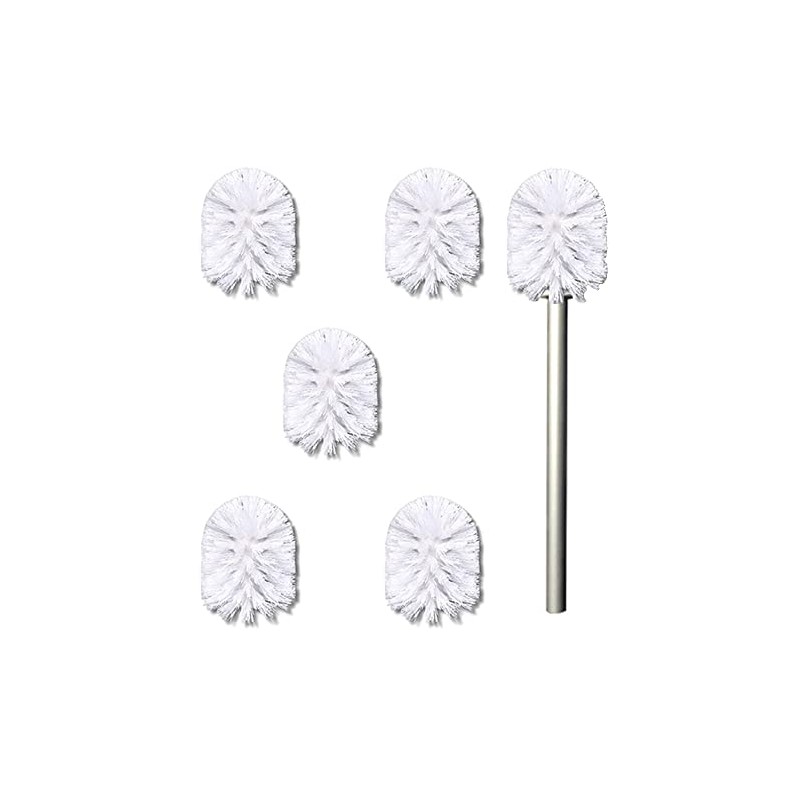 1 x toilet brush + 5 x replacement brush heads,
