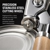 Zorgons Heavy Duty Manual Can Opener with Wood Handles, Smooth
