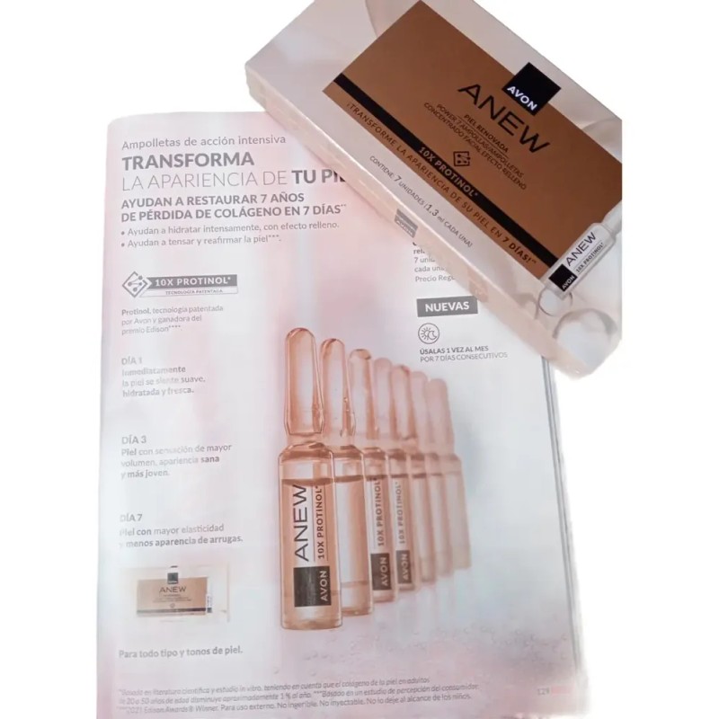 Ampollas Concentrado Facial Anew Power Protinol Avon Momento De Aplicación