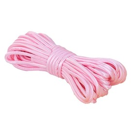 5 Meters Satin Stretch Cord Light Pink 5MM Wide Satin Cord for Sewing Weaving Top Dressmaking