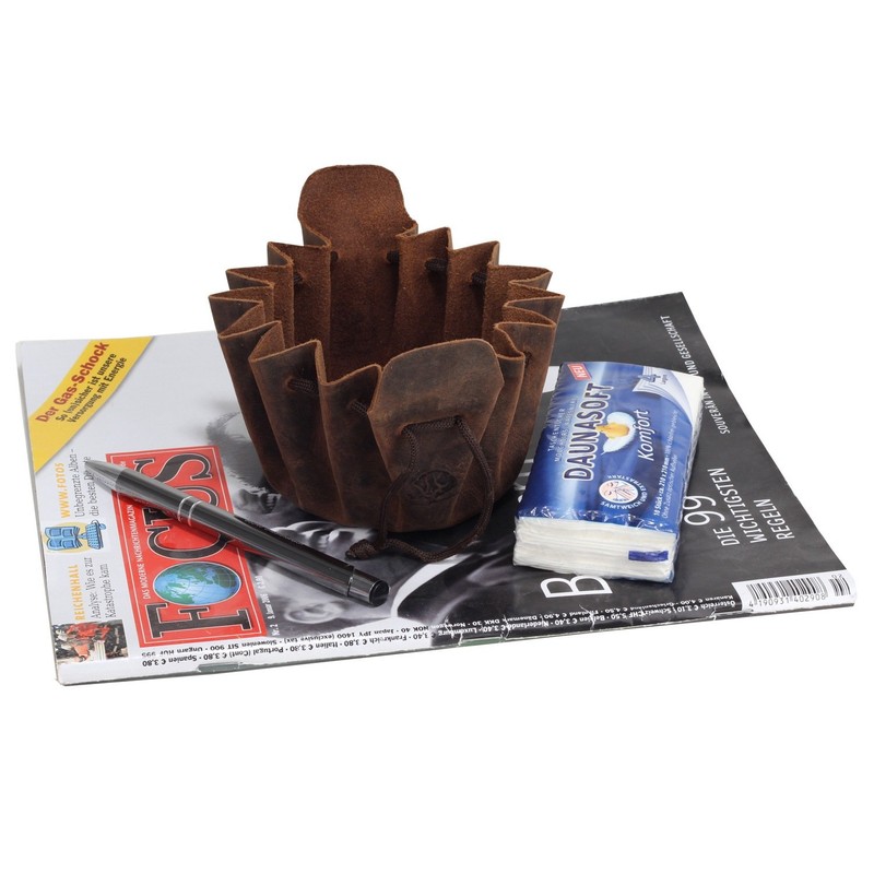 Greenburry Vintage Wallet Coin Purse Leather 7,5 cm braun