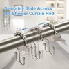 TENOVEL Never Rust 304 Stainless Steel Shower Rings, Rustproof Shower