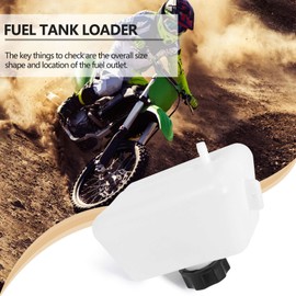 Popshyly 1 Litre Mini Dirt Bike Plastic Petrol Tank, Compact, Durable, White Fuel Tank with Black Lid, Ideal for Fuel Storage and Transport