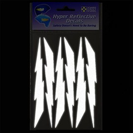 Seward Street Studios Reflective Decals Lightning Set – Lightning Reflector Safety Sticker Kit (White)
