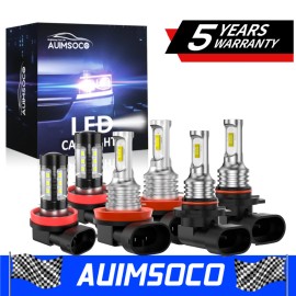 AUIMSOCO For Honda Cr-V CRV 2015 2016 2017 2018 2019 LED Headlight Hi-Low Fog Light Bulbs