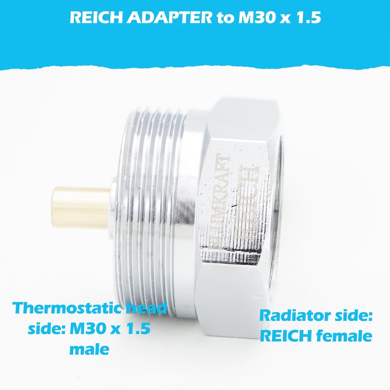 BLUMKRAFT Metal Adapter Compatible with Reich Radiators (Prototype) to M30