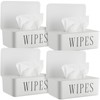 Singhoow 4 Pack Baby Wipes Dispenser Refillable Wipe Holder with
