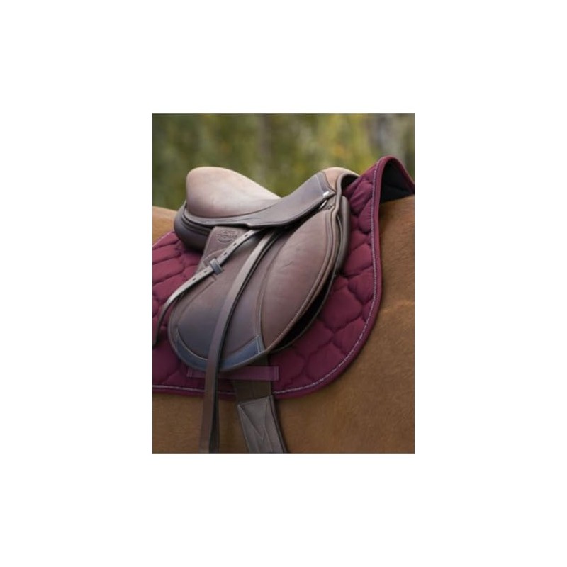 RIDING-WORLD "Rope" Saddle Cloth, Warmblood Bordeaux Red