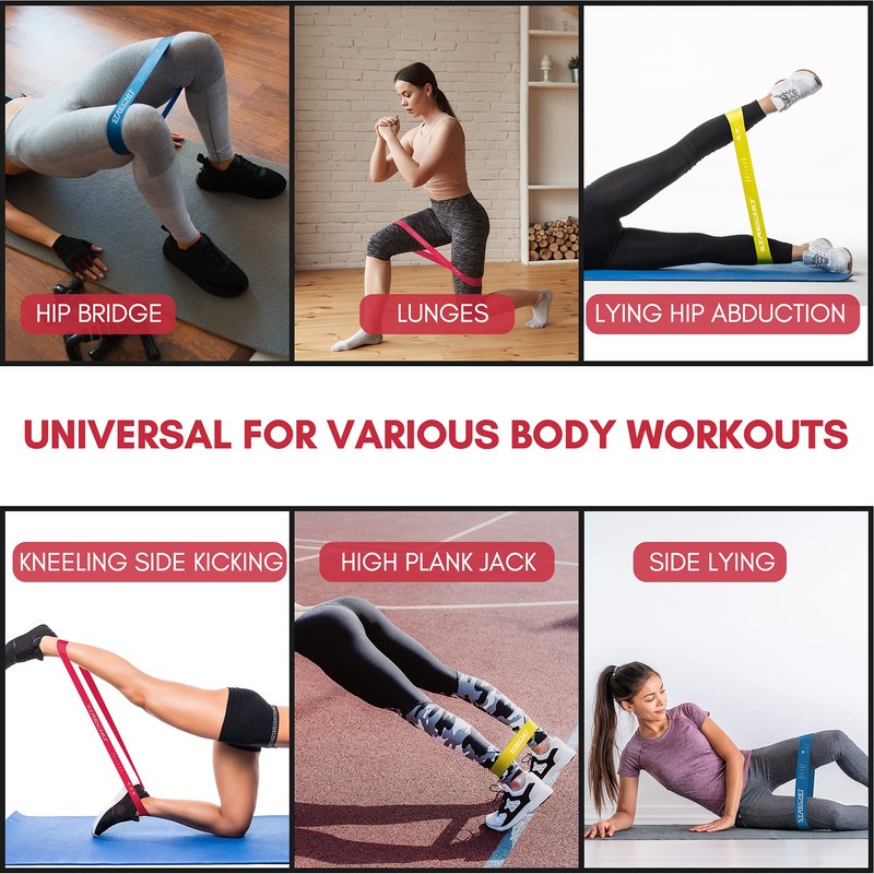 Resistance Bands for Men & Women Set of 5 with