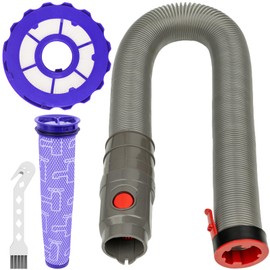 Portek Main Stretch Hose Filter Assembly Intended for Dyson DC40 DC42 UP16 Light/Slim Ball Origin Animal, UP19 Ball Multi Floor 2 Upright Vacuum Cleaner Replacment Parts (DC40 Hose+Filter)