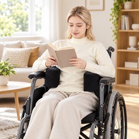 Wheelchair Side Support Pad – Foam Wedge for Added Seating Comfort, Black, 1 Piece