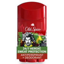Old Spice Antiperspirant Deodorant for Men, 24/7 Freshness & Lasting Scent, 24/7 Long Lasting Sweat & Odor Protection, Smell Like a Hero, Aquaman, Fresh Ocean and Seastorm Scent, 2.6 oz