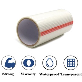 9KM DWLIFE RV Awning Repair Tape Waterproof Ripstop Reinforced Fiberglass for Tent/Canvas/Kite/Boat Covers/Sail/Roof Felt Repair Tape（5cm*10m