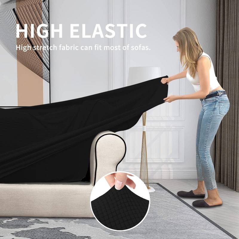 Easy-Going 2 Pieces Stretch Oversized Chair Couch Cover Sofa Cover