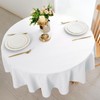 DWCN Table Cloth Round 150cm Wipe Clean Tablecloth White Round