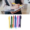 11Pcs Press Ballpoint Pen Colorful Shell 0.5mm Ballpoint Pen Black