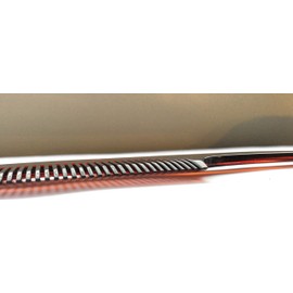 accuo Handle Comb Approx. 20 cm Sawn + Handmade Normal Teeth - Flexible - Rounded and Extra Wide - Curling Comb Havana Cellulose Acetate