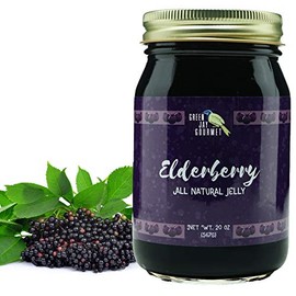Green Jay Gourmet Elderberry Jelly – All-Natural Jam with Elderberries & Lemon Juice – Vegan, Gluten-free Jam - Contains No Preservatives or Corn Syrup – Made in USA Elderberry Jam – 20 Ounces