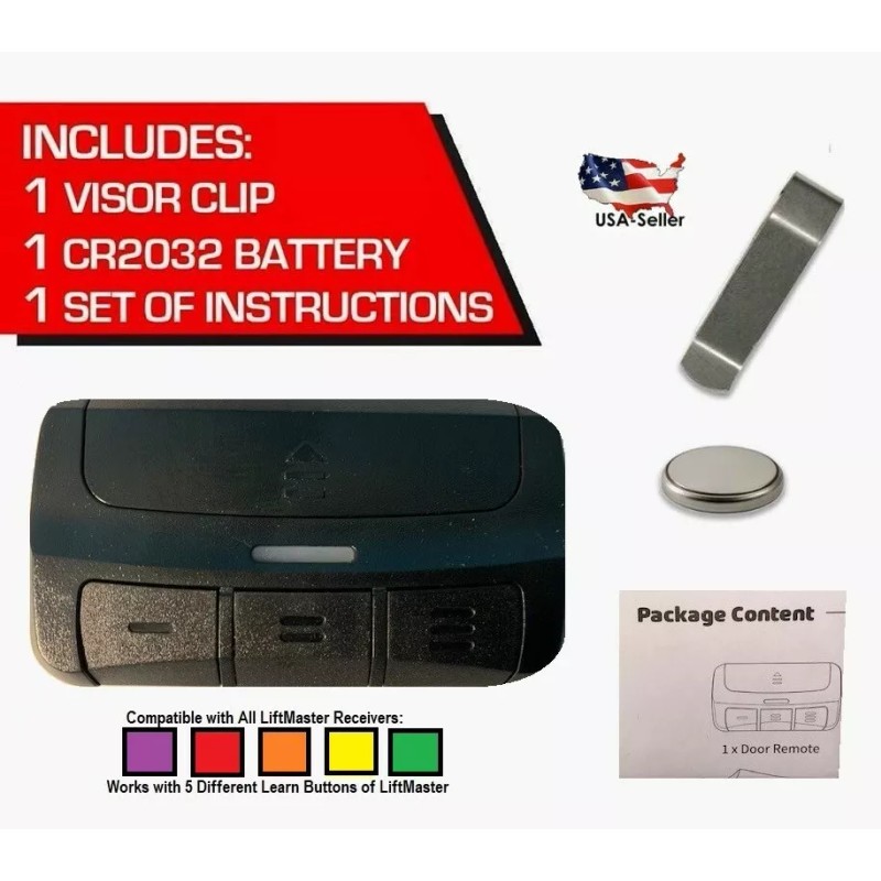 GateMaster LIFTMASTER & GENIE Universal Remote Control Garage Door Opener