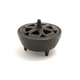 Cast Iron Incense Burner for Incense Resins, Cones or Sticks and Wax Melts