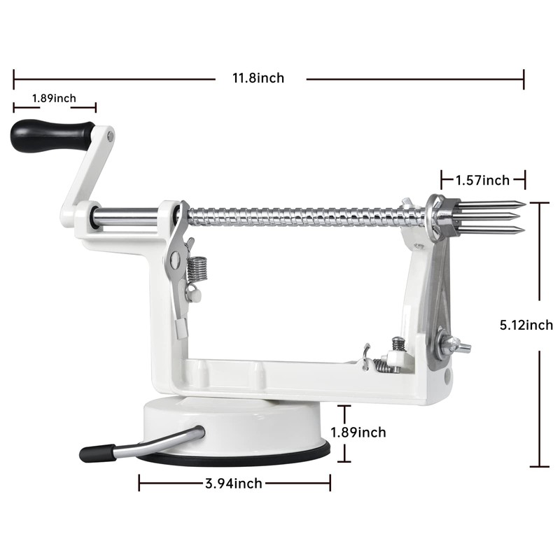 Apple Peeler Corer, Long lasting Chrome Cast Magnesium Alloy Apple