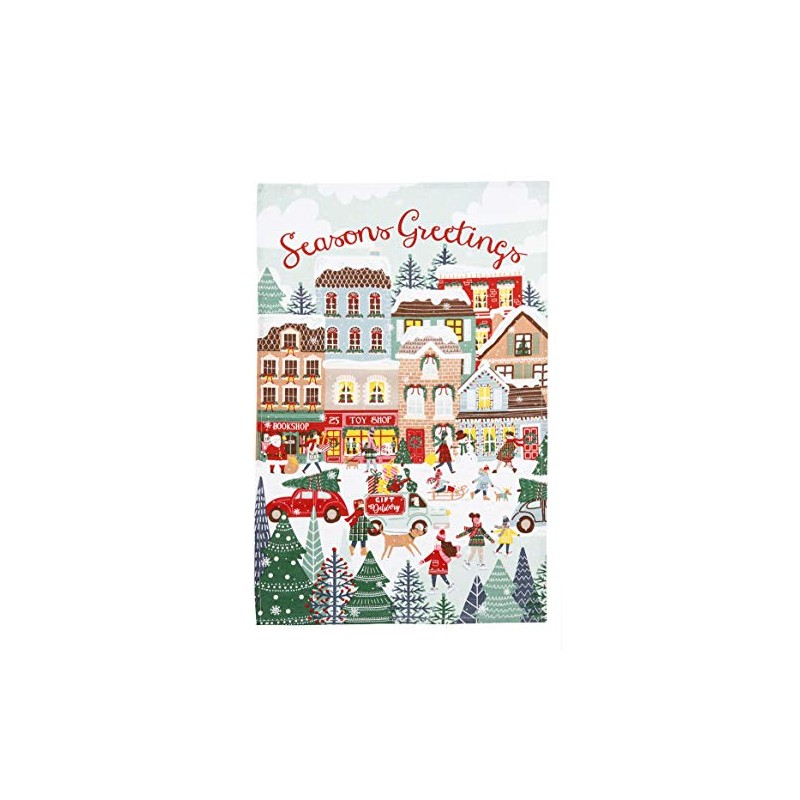 Ulster Weavers Christmas Shopping Xmas 100% Linen Tea Towel