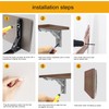 2 Pack Folding Shelf Bracket 12IN Metal Triangle Table Bench