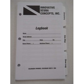 New Scuba Diving 3 Ring Zippered Log Book Binder with FREE Generic Log Insert ($12.95 Value) - Sea Turtle (Amphibious Outfitters)