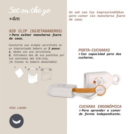 Suavinex On The Go 3157843 Travel Feeding Set with Spoon/Spoon Box/Bib Container