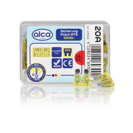 ALCA Flat Fuses 20 Amp Pack of 100 Economy Box