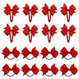 8 Pcs Bow Hair Clips, 8 Pcs Bow Hair Ropes, Bow Headwear For Kids, Cute Hair Accessories For Girls, Fashionable Hair Clips, Sweet Bangs Grippers, Non-Slip Side Clips