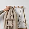LARHN Wall Mounted Coat Rack, White Wall Coat Rack with
