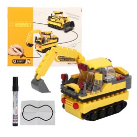 Children Draw Line Following Pen Toy Car Automatic Induction Road Recognition DIY Building Blocks Engineering Car