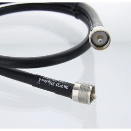 MPD Digital MILSPEC RG213 50 OHM RF Coaxial Cable with UHF PL259 Male Crimp Connectors, 20 FT